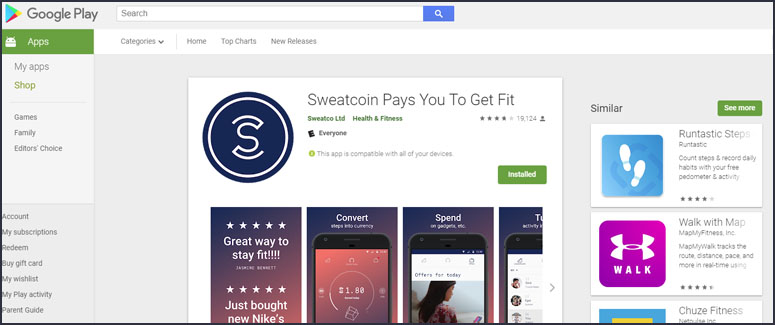 Sweatcoin Android